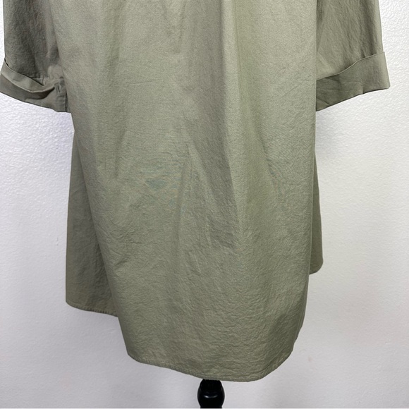 Tuckernuck Charlie Stand Collar Sage Green Shirt Dress Size M - Picture 9 of 16